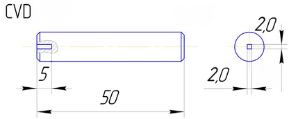 CVD Multipoint Diamond Dresser 2.0x2.0mm drawing
