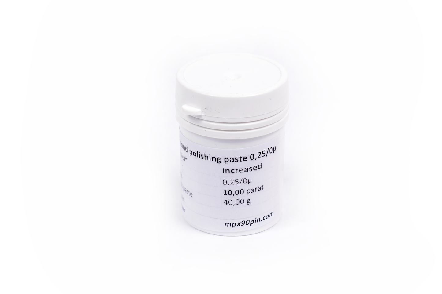 Oil-based increased concentration diamond paste 0.25/0 microns