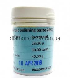 Increased Concentration Diamond polishing paste 28/20 micron, 40gram - 30carat